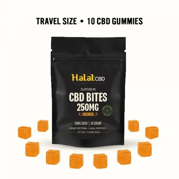 Travel Pack – Halal CBD Bites Mango