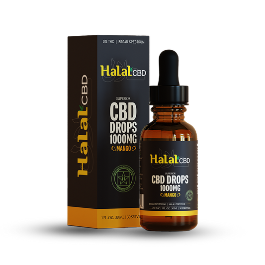 Halal CBD Oil – Mango Flavored Tincture – THC-Free